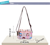 Waterproof Nylon Tsum Flower Crossbody Shoulder Bag for Women Girls