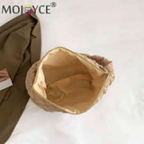 Women Tote Bag Cotton-padded Down Quilted Rhombic Lattice for Winter