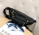 Faux Leather Waist Bag Cell Phone Belt Bag for Women