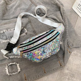 Women Faux Leather Waist Bag Fanny Pack Bum Bag