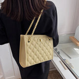 Pu Leather Lattice Women Shoulder Bags Famous Women Bags