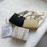 PU Leather Lattice Women Shoulder Bag Famous Ladies Casual Handbag