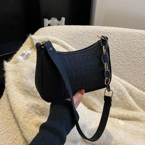 Women Handbag Green Chain Shoulder Pouch Leather Tote Bag