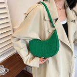 Green Chain Shoulder Bag Women Casual Mini Underarm Tote Pouch