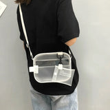 Women Handbag PVC Jelly Clear Tote Crossbody Shoulder Bags