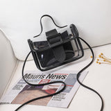 Women Handbag Transparent Small Bag Big Buckle Crossbody Shoulder Handbag