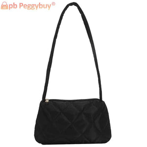 Quilted Cotton-Padded Handbag for Autumn Winter