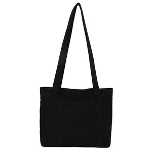 Corduroy Vintage Clutch Purse Top-handle Bag Large Capacity Zipper