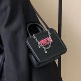Gothic Style Letter Print Crossbody Bag for Women