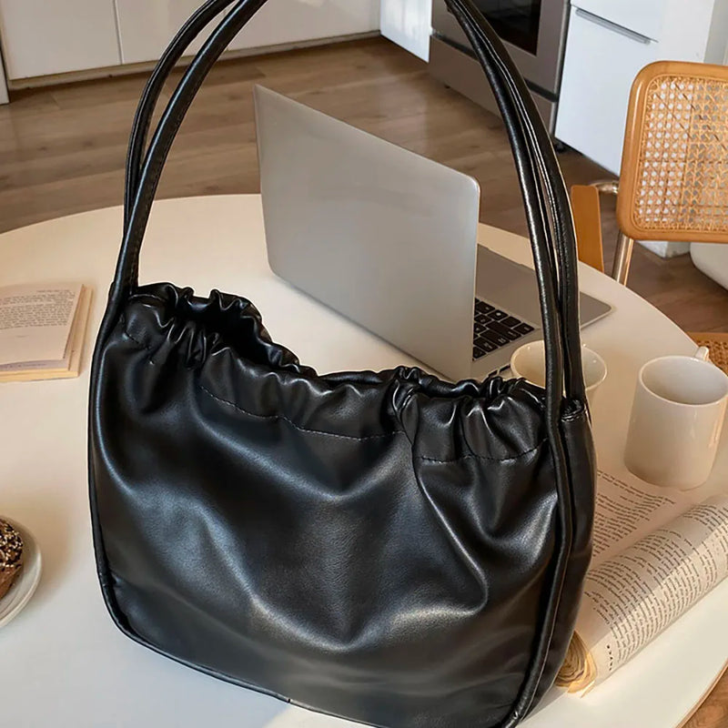 Women Handbags Large Capacity High Tote Solid Commuter Shoulder Bags