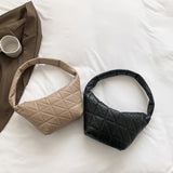 Quilted Rhombus Pattern Shoulder Bag for Women