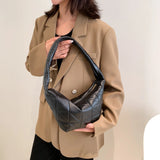 Quilted Rhombus Pattern Shoulder Bag for Women