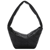 Quilted Rhombus Pattern Shoulder Bag for Women