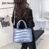 Padded Down Shoulder Bags for Women Large Capacity Tote Crossbody Bag