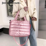 Padded Down Shoulder Bags for Women Large Capacity Tote Crossbody Bag