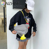 Hen Plush Shoulder Crossbody Messenger Bag Ladies Small Purse Handbags
