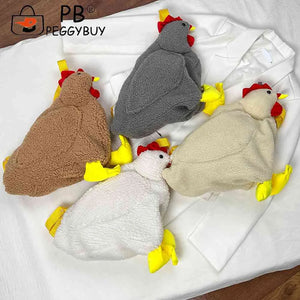 Hen Shape Plush Shoulder Crossbody Messenger Bag Fun Casual Ladies