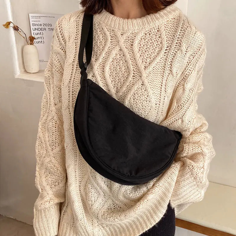 Vintage Female Girls Clutch Purse Cloth Handbags Solid Female Messenger Bag