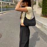 Nylon Hobo Underarm Bag Women Single Shoulder Clutch Purse Handbags