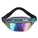 Women Holographic Waist Fanny Pack Belt Bag Pouch Travel