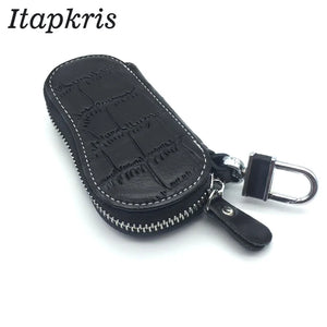 Women Key Wallets Leather Housekeeper Zipper Car Keys Holder Organizer Case