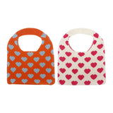 Women Knitted Shoulder Bag Love Large Pouch Tote Heart Accessories Hollow