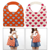 Women Knitted Shoulder Bag Love Large Pouch Tote Heart Accessories Hollow