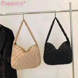 Women's Cotton-padded Quilted Handbag Tote - Winter Style