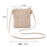 Women Straw Bag Rattan Tote Crossbody Handbag Boho Beach Summer