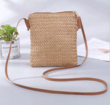 Women Straw Bag Rattan Tote Crossbody Handbag Boho Beach Summer