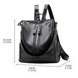 Women Anti-theft Leather Backpack School Travel Handbag
