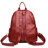 Women Lady School Leather Girls Backpack Travel Shoulder Bag