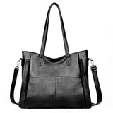 High Leather Tote Bag Large Capacity Shoulder Handbag