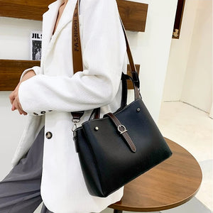 Women Large-capacity Double Compartment Handbag Female Casual Shoulder Bag