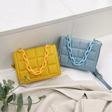 Vintage Crossbody Bag Women Lattice Messenger Bag Casual Ladies Purse