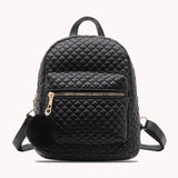Women Lattice Pattern PU Rucksack Small Handbag