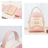 Mini Soft Leather Backpack for Women Multi-Function Small Shoulder Bag