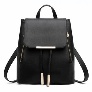 Women Leather Backpack Schoolbags For Teenager Girls Mochila Rugzak Sac A Dos