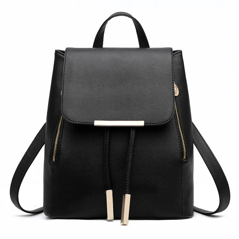 Women Leather Backpack Schoolbags For Teenager Girls Mochila Rugzak Sac A Dos