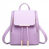 Women Leather Backpack Schoolbags For Teenager Girls Mochila Rugzak Sac A Dos
