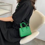 Women Leather Mini Shoulder Messenger Bag Top-handle Handbag Tote Phone Holder