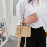 Women Leather Mini Shoulder Messenger Bag Top-handle Handbag Tote Phone Holder