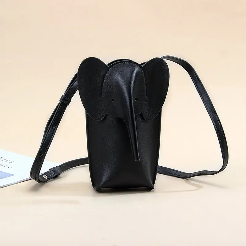Elephant Shape Leather Shoulder Messenger Bag for Women