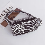 Leopard Print Shoulder Bucket Bag Women Canvas Tote Small Purse