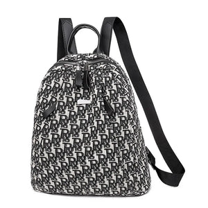 Women Letter Backpack Oxford Canvas Bag Casual Ladies Travel Small Bag