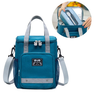 Women Lunch Bag Handbag Large Capacity Waterproof Bring Meal Cooler Pouch