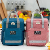 Women Lunch Bag Handbag Large Capacity Waterproof Bring Meal Cooler Pouch