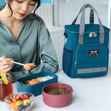 Women Lunch Bag Handbag Large Capacity Waterproof Bring Meal Cooler Pouch