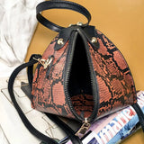 Leopard Print Women's Large Capacity Leather Shoulder Bag Messenger Bag