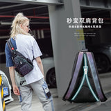 Luminous Hologram Geometric Messenger Bag